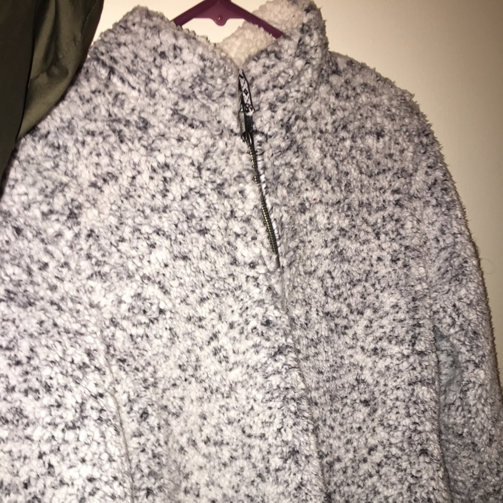 fluffy jacket pullover